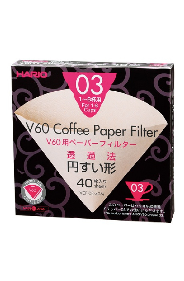 hario 40 filtres 1/6 tasses V60