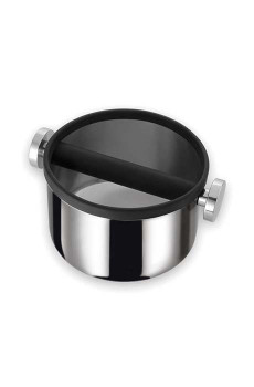 Motta Knock Box Ronde en inox finitions caoutchouc