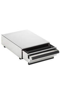 Concept Art Knock Box Tiroir en inox finitions caoutchouc P.400 mm