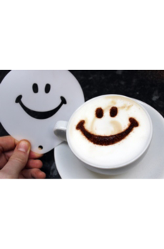 delidrinks Pochoir PVC blanc SMILEY