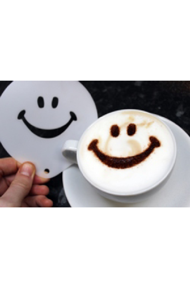 delidrinks Pochoir PVC blanc SMILEY