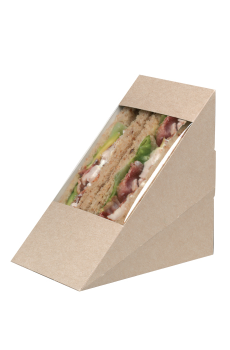 Boîtes kraft pour Sandwich Triangle Double Boîtes kraft pour Sandwich Triangle Double