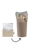 Sélection Delidrinks Sachet x 100 CLASP CLIP étuis kraft avec film pour Wrap Tortilla Simple
