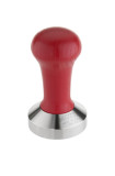 BOIS Tamper plat base alu et manche rouge D.53 mm