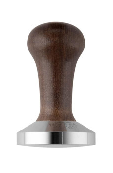 BOIS Tamper convexe base alu et manche brun D.58 mm