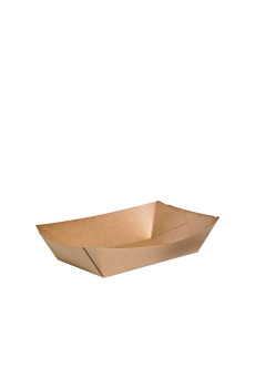 Sachet x 250 barquettes bateau kraft 7,4oz/220ml Sachet x 250 barquettes bateau kraft 7,4oz/220ml