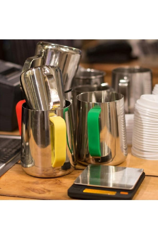 Poignée en silicone jaune pour pot à lait 20oz/590ml