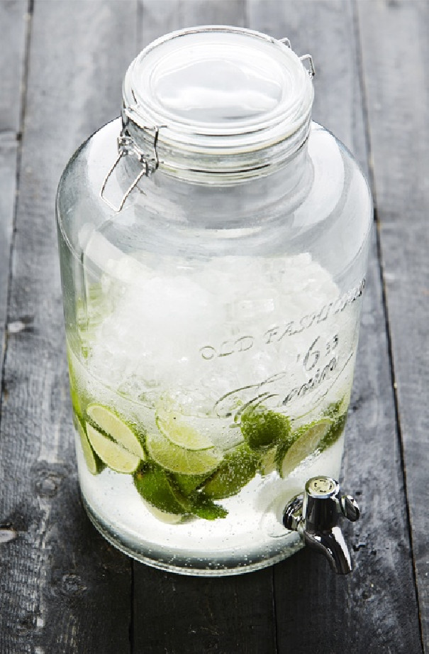 Fontaine à boisson avec robinet métal et support 7.6L