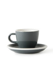 Set x 6 soucoupes porcelaine 110mm Gris