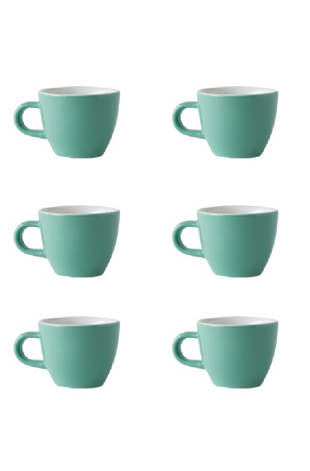 Set x 6 DEMITASSE tasse porcelaine 70ml Vert