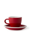 Set x 6 soucoupes porcelaine 110mm Rouge