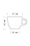 Set x 6 DEMITASSE tasse porcelaine 70ml Marron