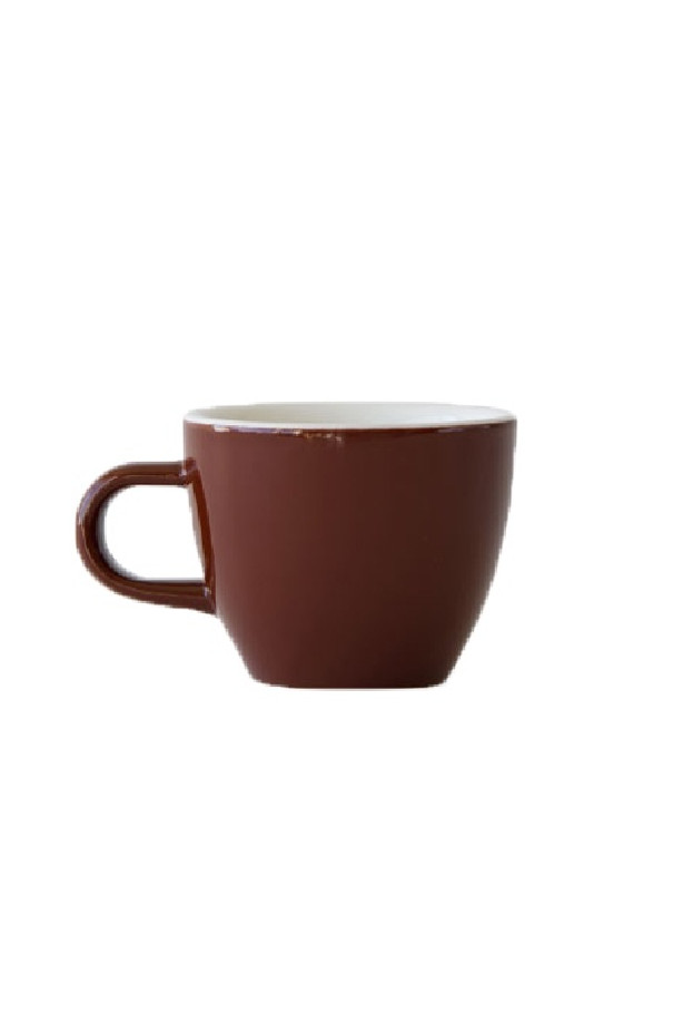 Set x 6 DEMITASSE tasse porcelaine 70ml Marron