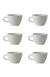 Set x 6 FLAT WHITE tasse porcelaine 150ml Blanc