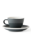 Set x 6 FLAT WHITE tasse porcelaine 150ml Gris