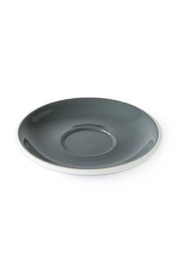 Set x 6 FLAT WHITE soucoupe porcelaine 140mm Gris Set x 6 FLAT WHITE soucoupe porcelaine 140mm Gris