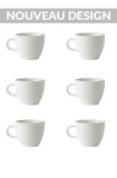 Set x 6 DEMITASSE tasse porcelaine 70ml Blanc