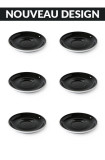 Set x 6 soucoupes porcelaine 110mm Noir