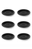 Set x 6 soucoupes porcelaine 140mm Noir