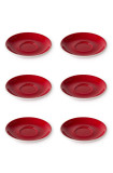 Set x 6 soucoupes porcelaine 140mm Noir