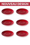 Set x 6 soucoupes porcelaine 140mm Noir