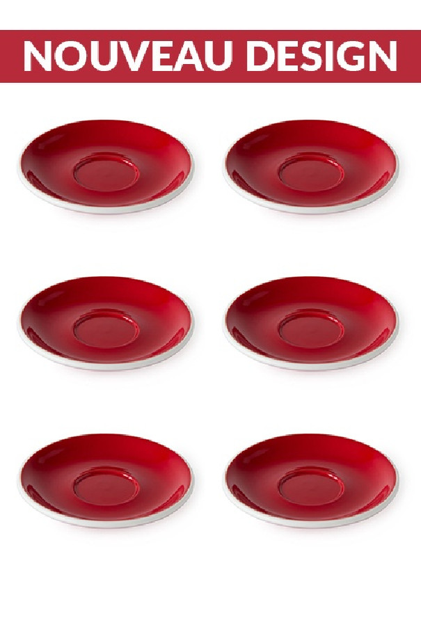 Set x 6 soucoupes porcelaine 140mm Noir