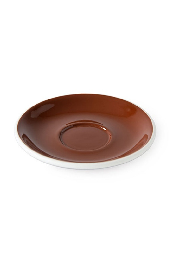 Set x 6 soucoupes porcelaine 140mm Marron