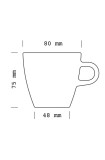 Set x 6 TULIP tasse porcelaine 170ml Gris