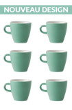 Set x 6 TULIP tasse porcelaine 170ml Vert
