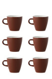 Set x 6 TULIP tasse porcelaine 170ml Marron