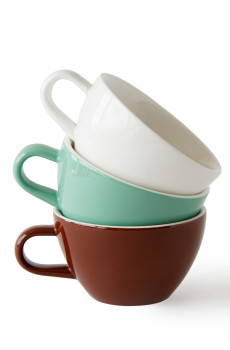 Set x 6 CAPPUCCINO tasse porcelaine 190ml Gris