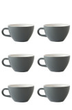 Set x 6 CAPPUCCINO tasse porcelaine 190ml Gris