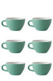 Set x 6 CAPPUCCINO tasse porcelaine 190ml Vert