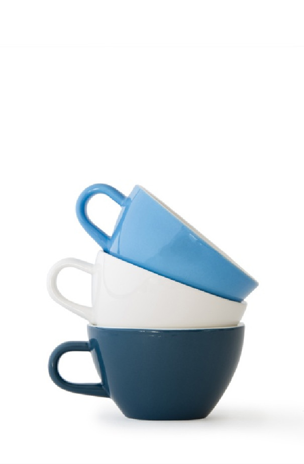 Set x 6 CAPPUCCINO tasse porcelaine 190ml Noir
