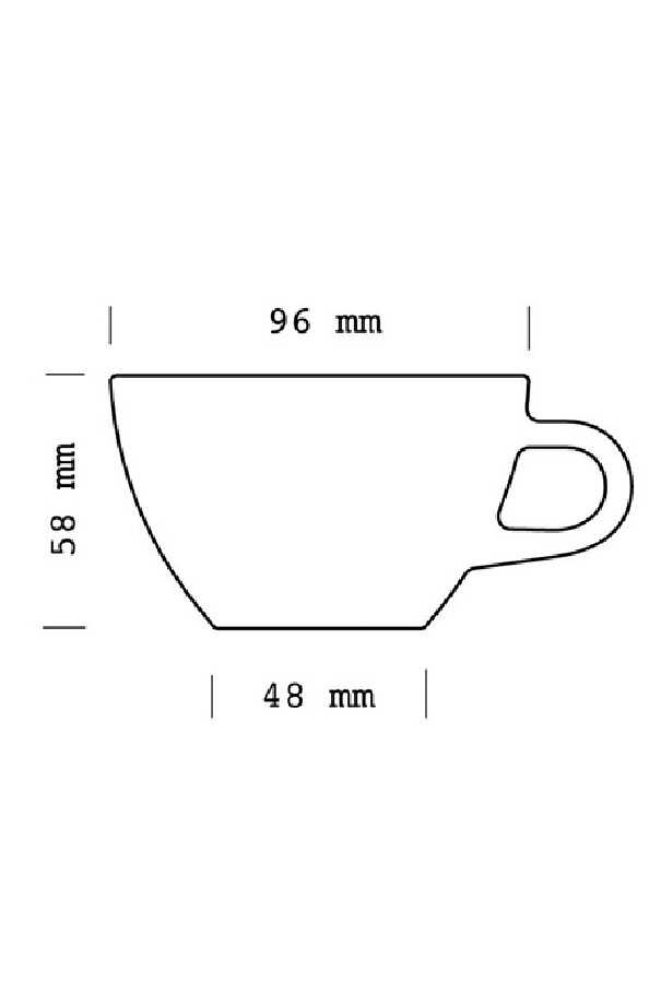 Set x 6 CAPPUCCINO tasse porcelaine 190ml Noir Set x 6 CAPPUCCINO tasse porcelaine 190ml Noir