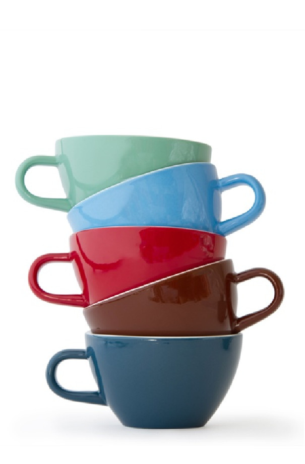 Set x 6 CAPPUCCINO tasse porcelaine 190ml Marron