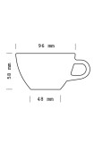 Set x 6 CAPPUCCINO tasse porcelaine 190ml Marron