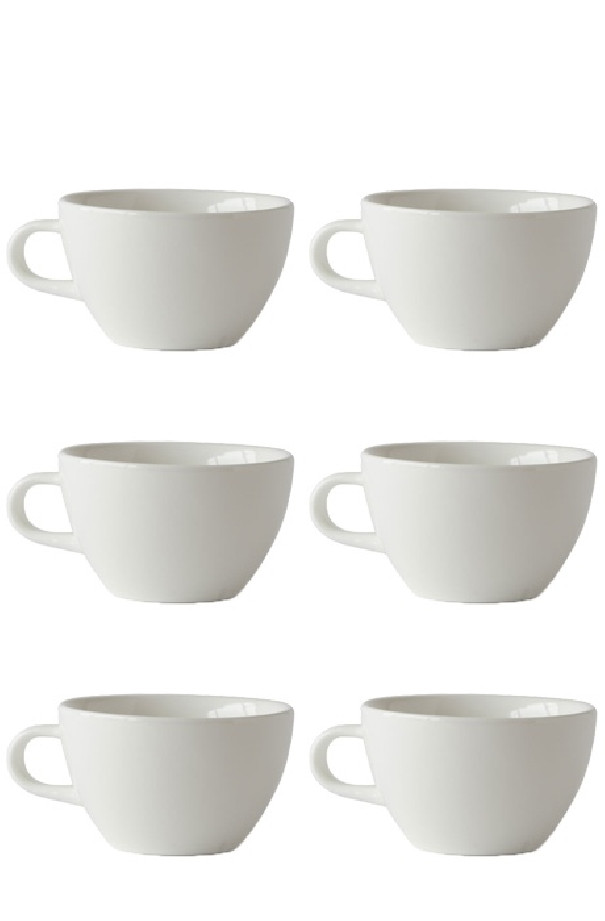 Set x 6 LATTE tasse porcelaine 280ml Blanc Set x 6 LATTE tasse porcelaine 280ml Blanc