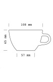 Set x 6 LATTE tasse porcelaine 280ml Gris