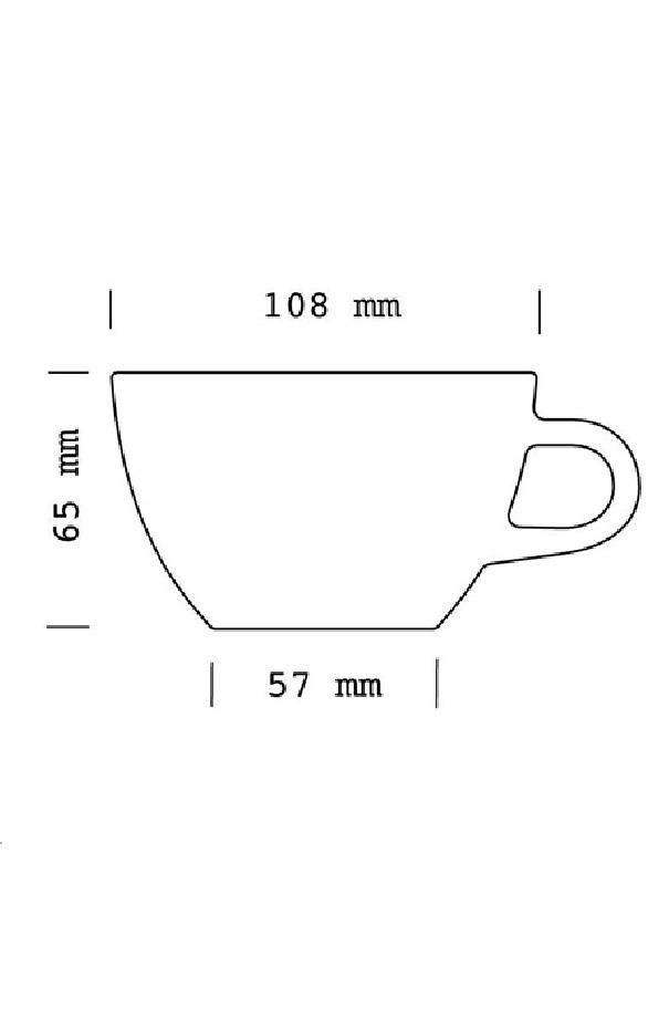 Set x 6 LATTE tasse porcelaine 280ml vert