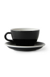 Set x 6 LATTE tasse porcelaine 280ml Noir