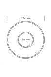 Set x 6 soucoupes porcelaine 150mm Noir