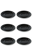 Set x 6 soucoupes porcelaine 150mm Noir