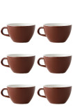 Set x 6 LATTE tasse porcelaine 280ml Marron