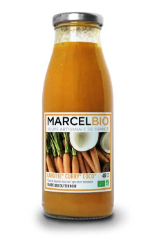 Soupe Carotte Curry Coco bouteille verre 12 x 480ml BIO