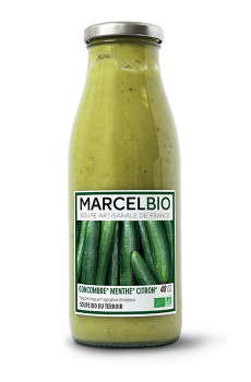 Soupe froide concombre bouteille verre 12 x 480ml BIO