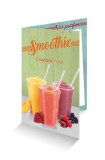 Lot de 5 cartes de table Smoothie et frappé 4 pages A5 14,8 x 21 cm
