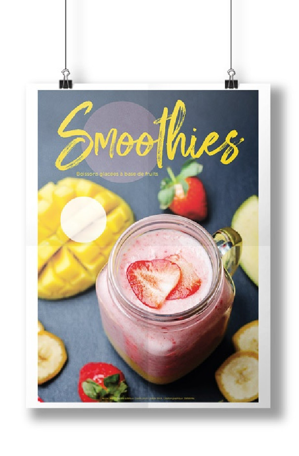 Affiche Smoothie recto-verso A3 29,7 x 42 cm