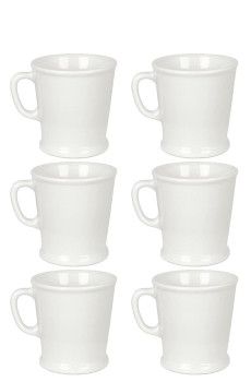 ACME & CO Set x 6 tasses porcelaine 230ml Blanc