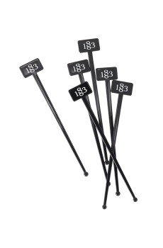 ROUTIN Agitateurs plastique noir x24
